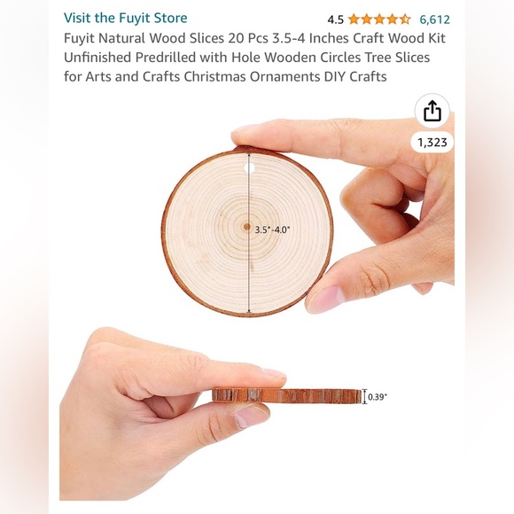 Natural Wood Slices for Crafting - Picture 4 of 6